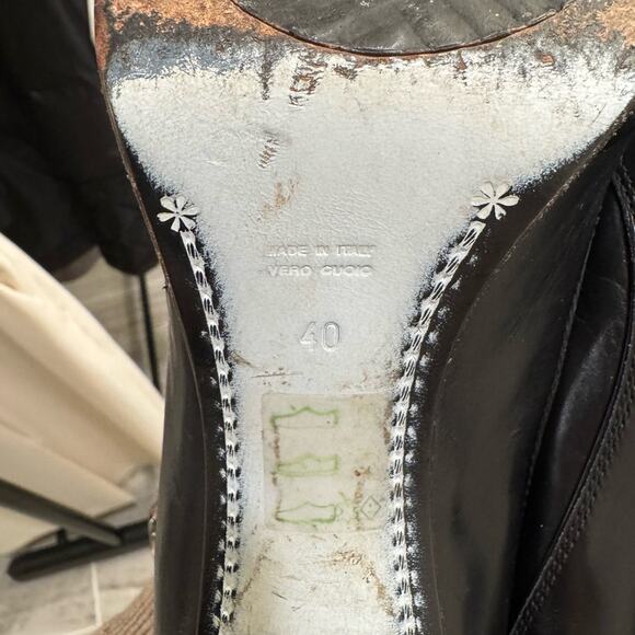 CNC Costume National Women's Black Leather Shoes Size 40, women’s 9.5 - Picture 14 of 14